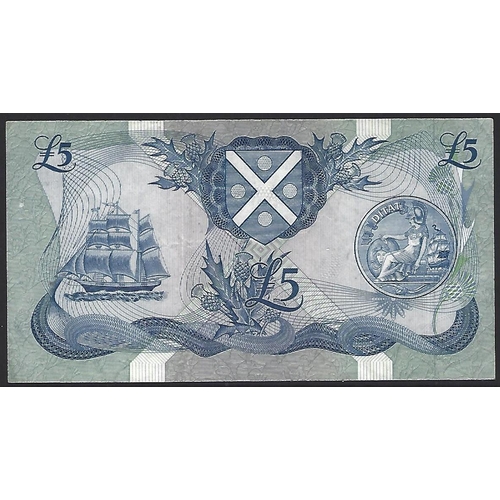 27 - BANKNOTE.  United Kingdom, Scotland, Bank of Scotland, 5 Pounds, 15th January 1987, sign. Risk & Pat... 