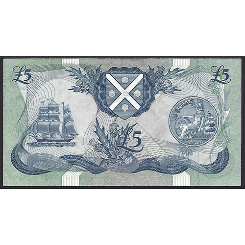 28 - BANKNOTE.  United Kingdom, Scotland, Bank of Scotland, 5 Pounds, 29th February 1988, sign. Risk & Pa... 