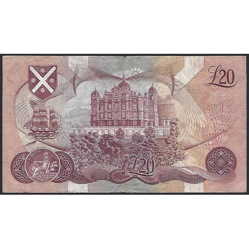 33 - BANKNOTE.  United Kingdom, Scotland, Bank of Scotland, 20 Pounds, 8th January 1987, sign. Risk & Pat... 