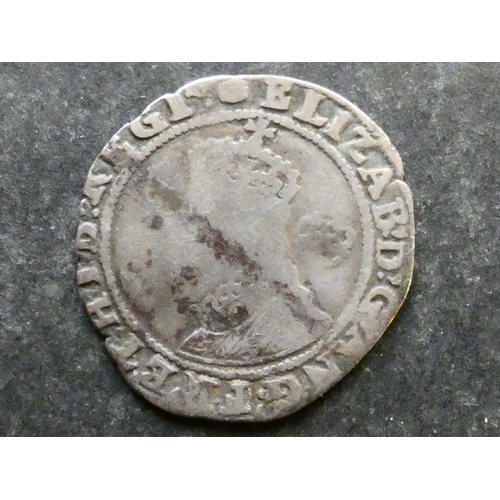 84 - COIN.  England, Elizabeth I (1558-1603), silver Sixpence, 1593, mintmark tun, S-2587B, VG