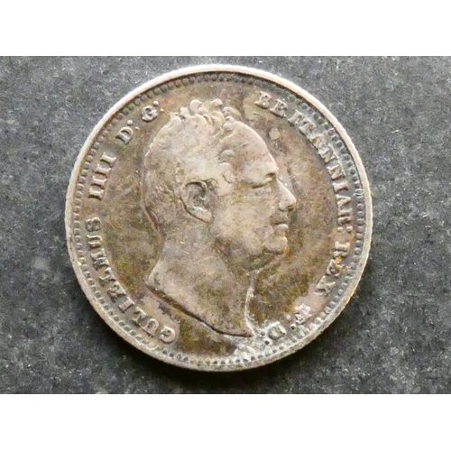 93 - COIN.  United Kingdom, William IV (1830-1837), silver Shilling, 1834, S-3835, Fine.