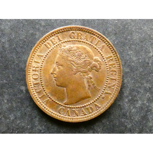 137 - COIN.  Canada, Victoria (1837-1901), bronze 1 Cent, 1888, KM7, GEF, original lustre