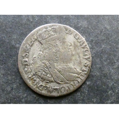 148 - COIN.  Danzig, Kingdom, August III of Poland (1733-1763) silver 6 Groszy, 1763, KM117, NF