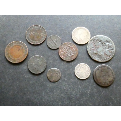 181 - COINS.  Italian States, small group including Kingdom of Napoleon, silver 1 Lira, 1810M, together wi... 