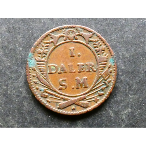 214 - COIN. Sweden, Carl XII (1697-1718), emergency coinage, copper 1 Daler S.M., 1718, FLINK OCH FÄRDIG, ... 