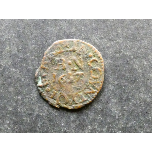 238 - TOKEN.  Great Britain, 17th Century Tradesman's token, England, Berkshire, Newbury, Farthing, obvers... 