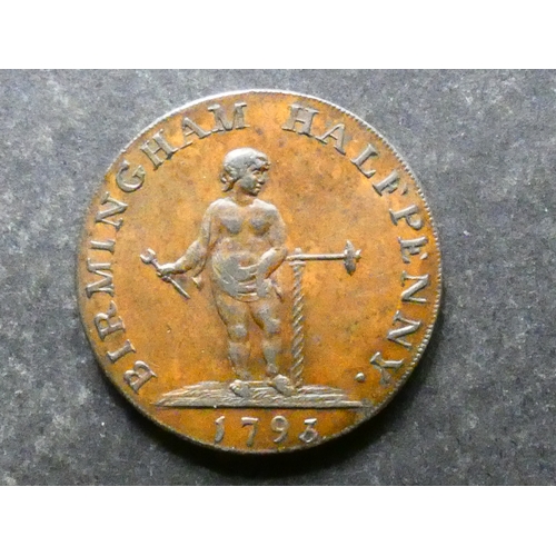 245 - TOKEN.  Great Britain, 18th Century tradesman's token, Warwickshire, Birmingham, Halfpenny, 1793, ob... 