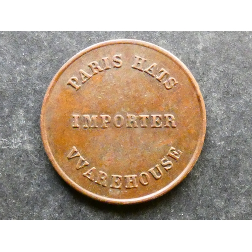 270 - TOKEN.  United States of America, Merchant's token, ND(1849-1852), Louisiana, obverse; J.J. ALBERT, ... 