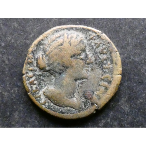 78 - COIN. Roman Provincial, Faustina Junior, wife of Marcus Aurelius (139-161 CE),  AE25, 8.22g, of Stec... 