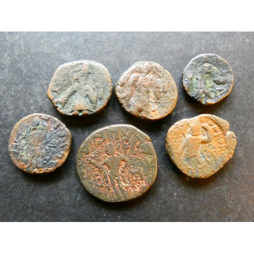 193 - COINS.  India, Kushan Empire (1st to 3rd century CE), small group of unidentified copper units, 3.24... 