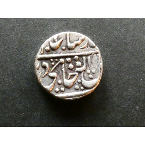195 - COIN.  India, Princely States, Gwalior, Jayaj Rao, AH 1259-1304 (1843-1886 CE), silver 1 Rupee, in t... 