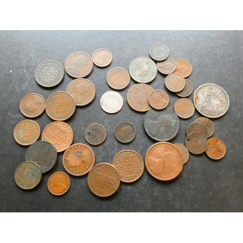 205 - COINS.  India, British colony, Victoria (1837-1901), collection including 1/12 Anna, (1862 x2, 1876 ... 