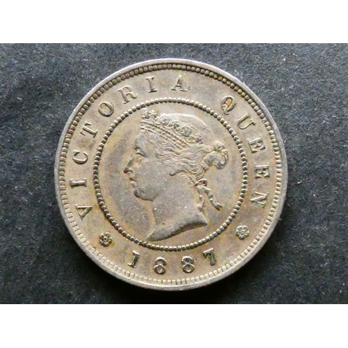 211 - COIN. Jamaica, British Commonwealth, Victoria (1837-1901), copper-nickel Farthing, 1887, KM15, VF