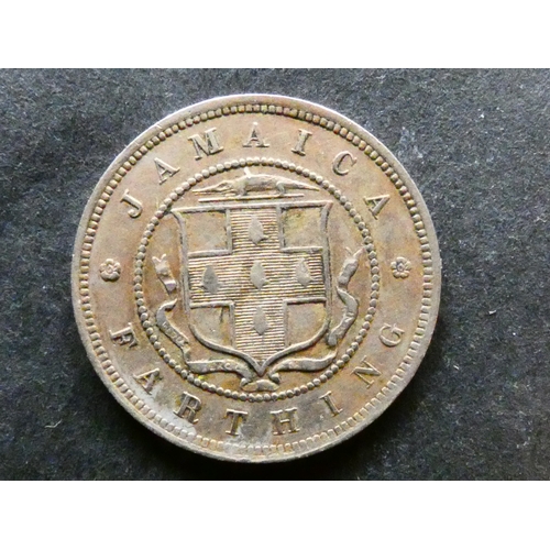211 - COIN. Jamaica, British Commonwealth, Victoria (1837-1901), copper-nickel Farthing, 1887, KM15, VF