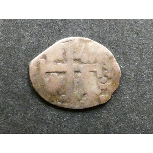 218 - COIN. Peru, Philip V of Spain (1700-1746), silver ½ Real, 1709, cob type, 1.00g, obverse; PHILIPPVS ... 