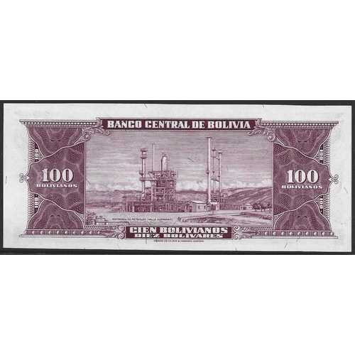 BANKNOTE. Bolivia, 100 Bolivianos, L.20th November 1945, second issue ...