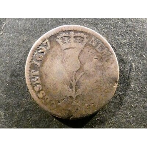 COIN. Scotland, William II, III of England (1694-1702), silver Five ...