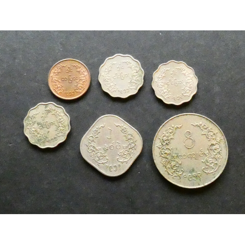 COINS. Burma, bronze Pya (1955), together with copper-nickel 5 Pyas ...
