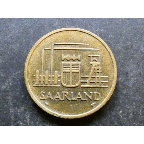 COIN. Germany, Saarland, aluminium-bronze 50 Franken (a), Paris mint ...