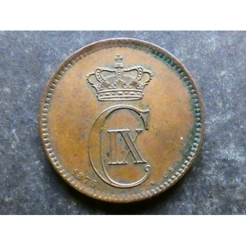 COIN. Denmark, Kingdom, Christian IX (1863-1906), copper 5 Øre, 1875 CS ...