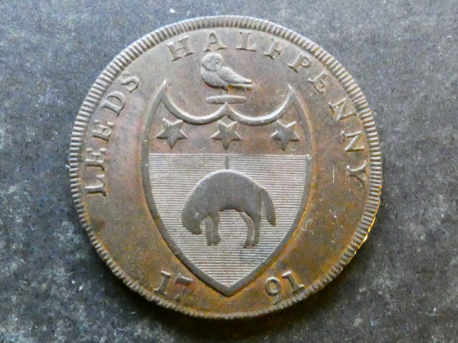 TOKEN. 19th Century tradesman's token, England, Yorkshire, Leeds ...