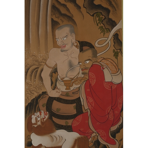 10 - In the manner of Ding Guanpeng, The Sixteen Arhats Paintings566cm x 70cm