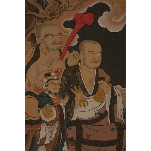 10 - In the manner of Ding Guanpeng, The Sixteen Arhats Paintings566cm x 70cm