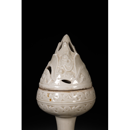 105 - A ding ware censer, boshanlu 21cm high, 9cm wide