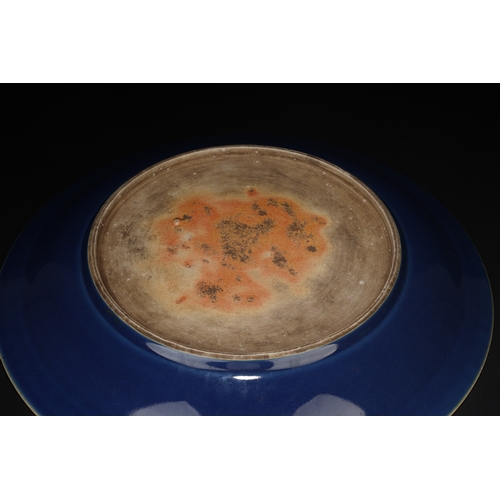 18 - A blue and white underglazed plate 'animal motifs' 43cm diameter