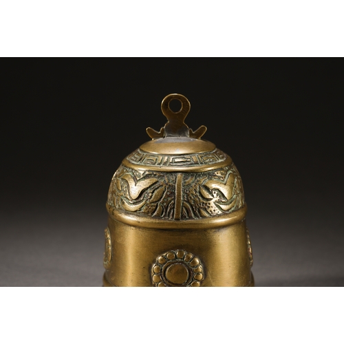 3 - A bronze ritual bell11cm high