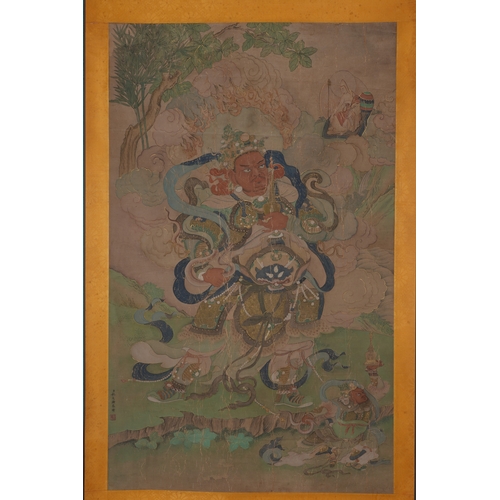 48 - In the manner of Yao Wenhan (19th / 20th century), heavenly official 113cm x 70cm