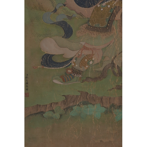 48 - In the manner of Yao Wenhan (19th / 20th century), heavenly official 113cm x 70cm