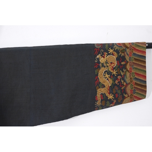 77 - An embroidered 'dragon' robe, Qing Dynasty 200cm x 140cm