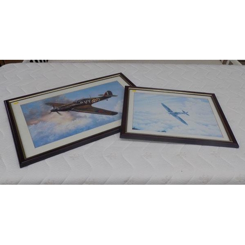 167 - Spitfire and Hurricane framed prints