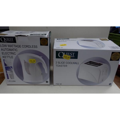 658 - Quest low wattage toaster & kettle in boxes, as new