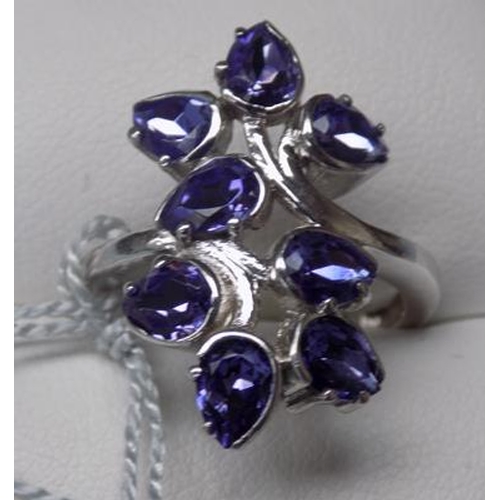 106 - 925 tanzanite Swarovski ring, size O