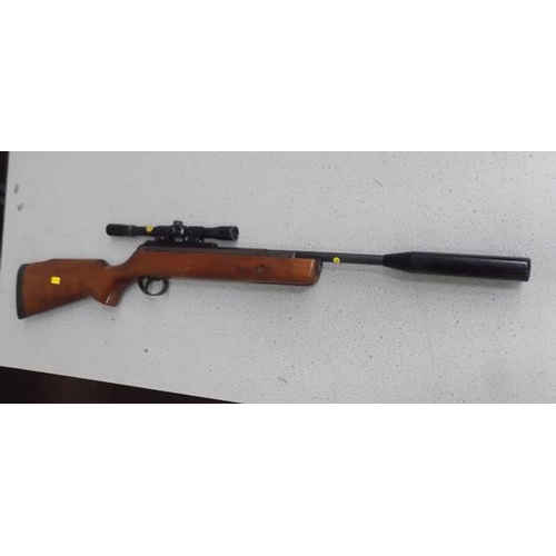 19 - BSA .22 caliber rifle with scope - mechanism needs attention