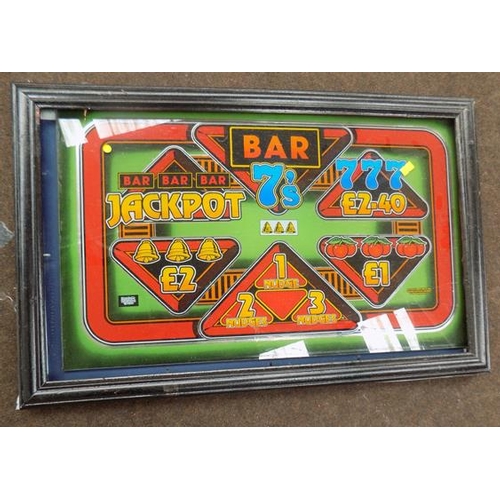 22 - 'Bar 7' framed advertising plaque/sign