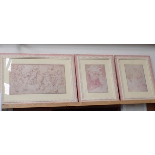 25 - Three modern framed prints, Russell Flint style