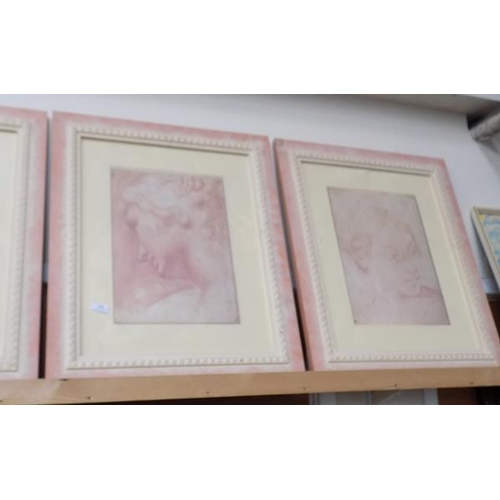 25 - Three modern framed prints, Russell Flint style