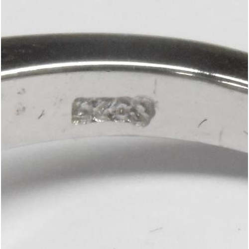 262 - 925 silver topaz halo ring size Q