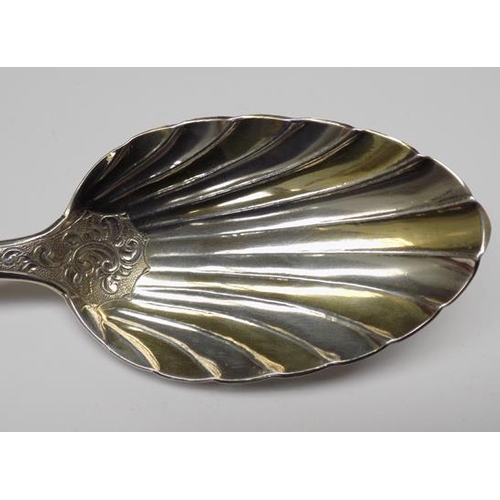 111 - Early Victorian silver scalloped spoon, London, circa 1838