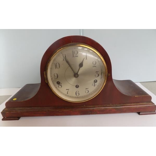 65 - 1920's, 3 wind, Napoleon hat, Westminster chimes, mantle clock, 20