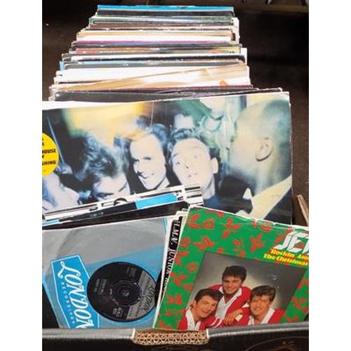 75 - Large box of records & singles, incl. Jets