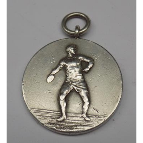 151 - White metal Light Infantry Rugby medal by Phillips of Aldershot, in original box