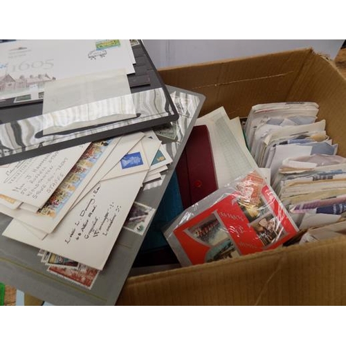 233 - Large box of stamps, albums etc...