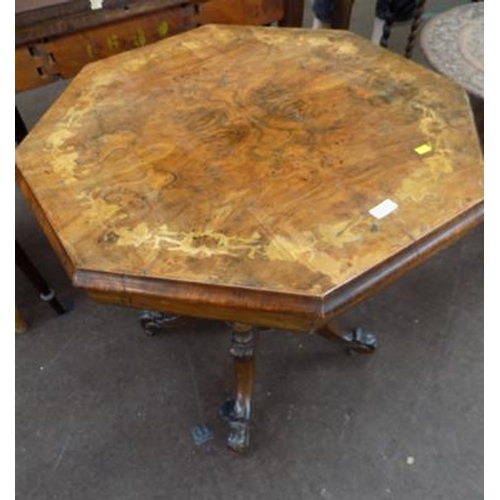 538 - Inlaid octagonal table