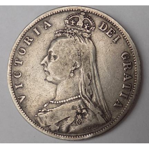 140 - Solid silver 1887 half crown