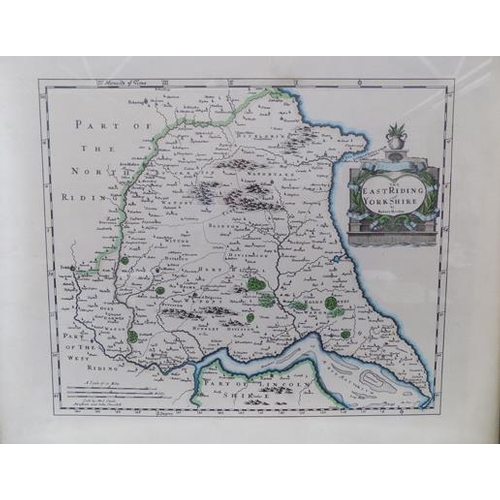 11 - Vintage framed map of Yorkshire