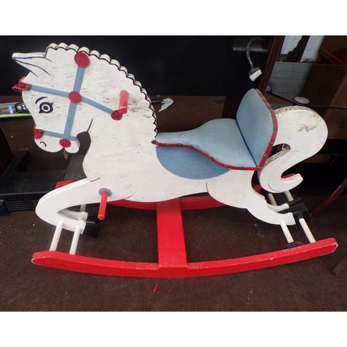 520 - Wooden rocking horse